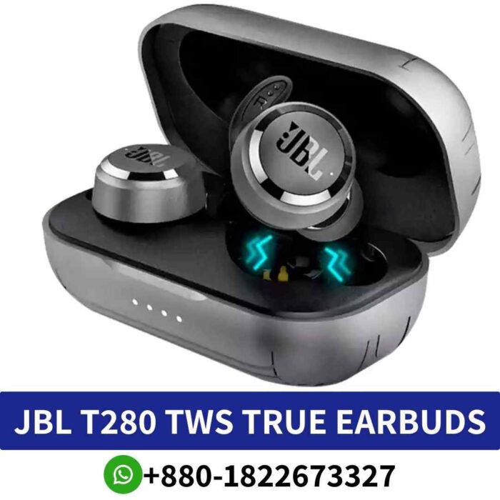 Best JBL T280 TWS Wireless Bluetooth Earbuds Price in Bangladesh. JBL T280 TWS wireless earbuds sound convenient charging case shop near me