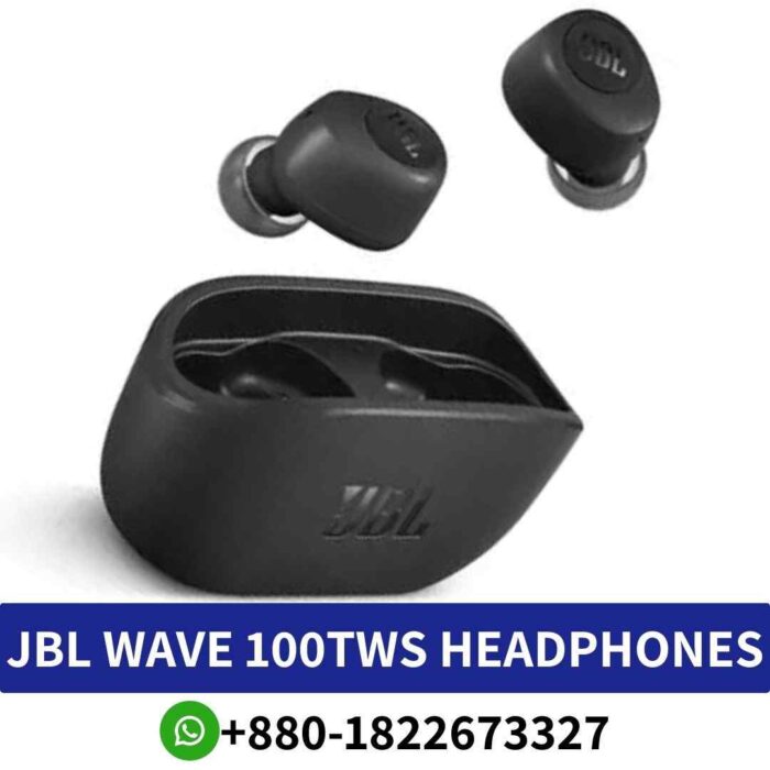 Best JBL Wave 100TWS_ True wireless earbuds with Bluetooth 5.0, 20-20000Hz frequency response, and 8 hours playing time.100TWS in-ear shop in bd