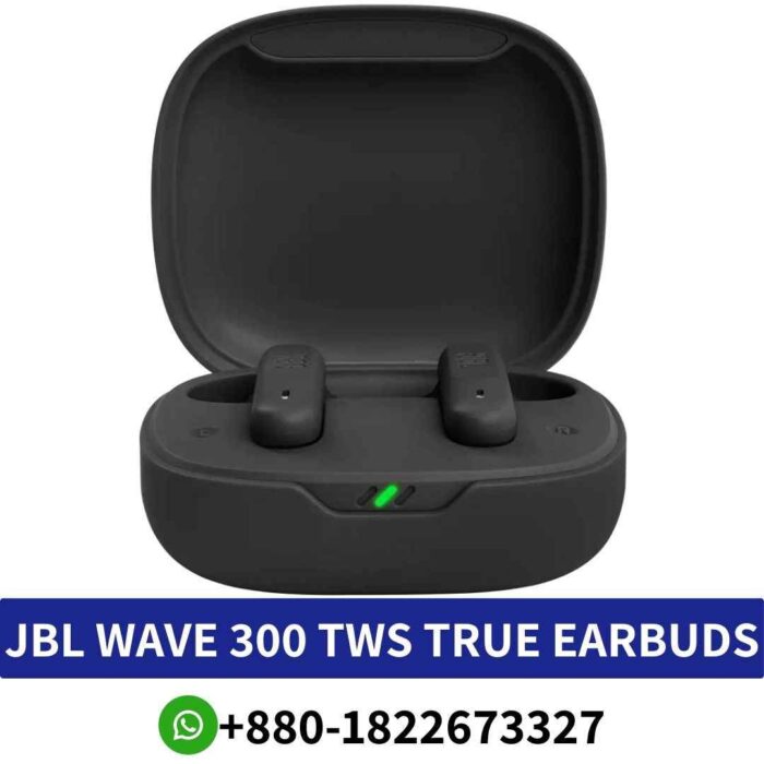 Best JBL Wave 300 TWS_ Stylish, wireless earbuds with microphone, lightweight design, and black color shop near me. jbl wave 300 price in bangladesh