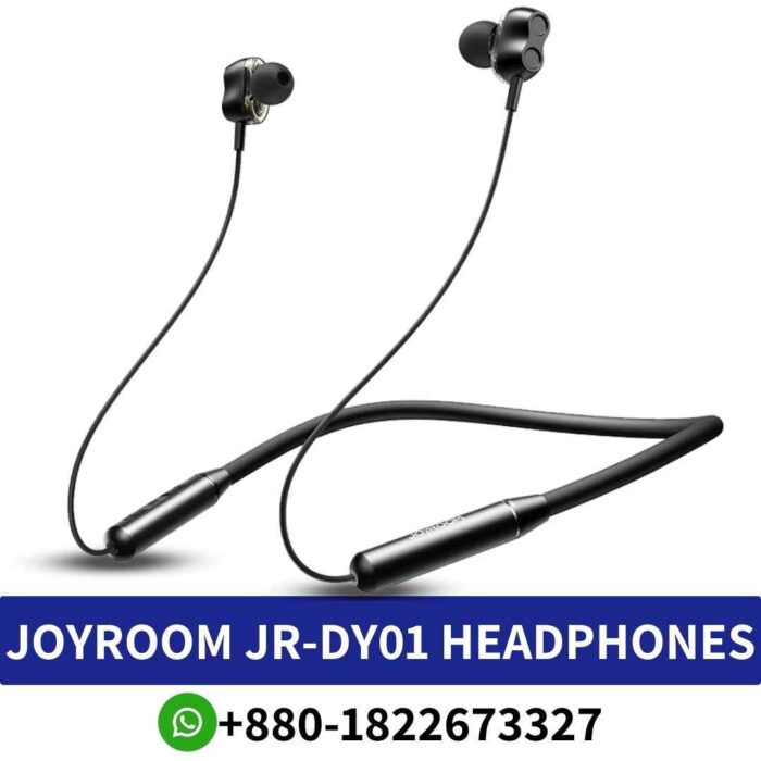Best JOYROOM JR-DY01_ Magnetic neck sports headphones shop in bangladesh, Bluetooth V5.0, dual dynamic speakers, 8h playback shop near me