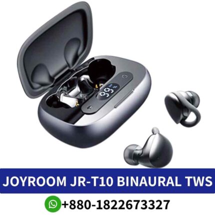 Best Joyroom JR-T10 True wireless earbuds shop in bangladesh, long-lasting battery, clear sound, and comfortable fit for all activities shop near me