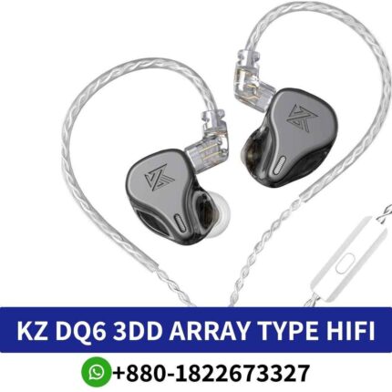 Best KZ DQ6_ High-fidelity in-ear earphones with 3DD driver unit for immersive audio. DQ6-3DD-Array-Type-Hifi-In-Ear-Earphones shop in bd