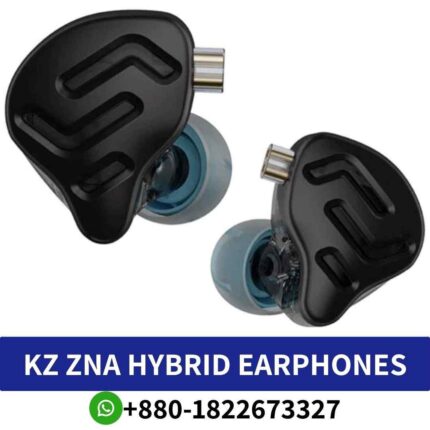 Best KZ ZNA High-fidelity in-ear headphones with wide frequency range and durable cable for immersive sound. ZNA-hybrid-earphones shop in bd