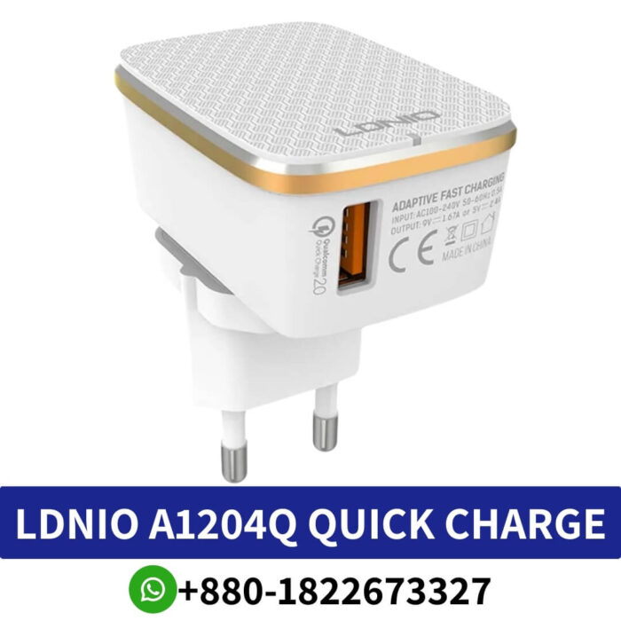 Best LDNIO A1204Q Quick Charge 3.0 Travel Charger with Micro USB Cable