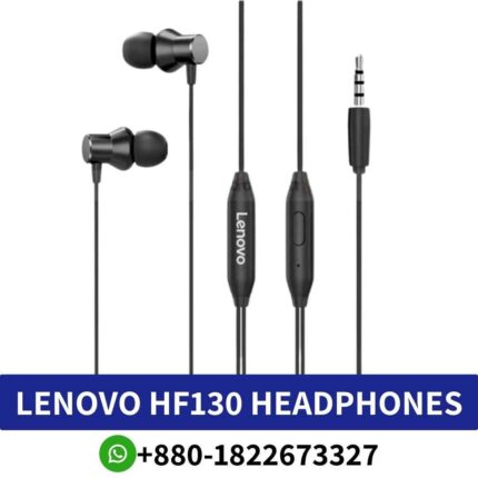 Best LENOVO HF130 Type in-Ear Headphones Connection_ Wired, 3.5mm shop in bangladesh, Lenovo Hf130 headphones shop near me