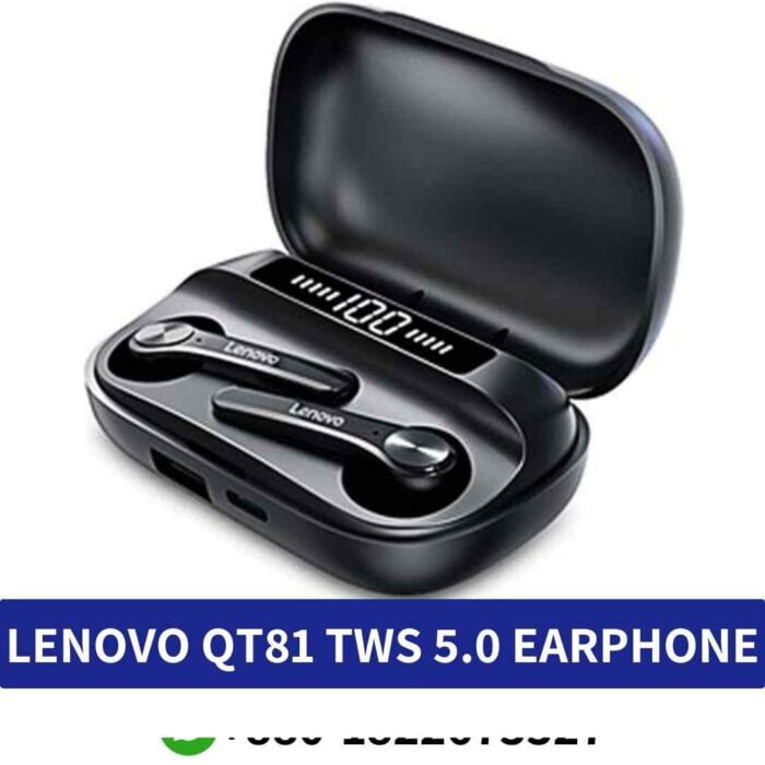 Best Lenovo Qt81_ True Wireless Headphones With Bluetooth 5.1, Ipx5 Waterproofing, And 3-5 Hours Talk Time. Qt81-Tws-5-0-Earphone Shop In Bd