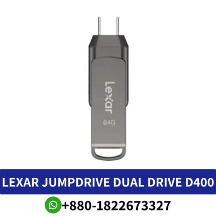 Best LEXAR JumpDrive Dual Drive D400 64GB USB 3.1 Type-C Pen Drive