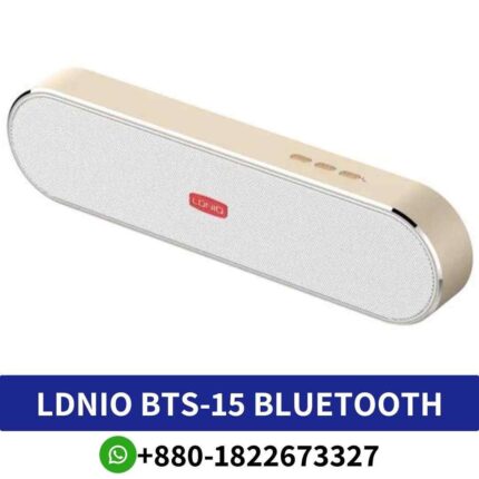 Best Ldnio BTS-15 Bluetooth Speaker boasts true wireless technology and Bluetooth 5.0 for seamless connectivity shop near me. Its 2000mAh battery