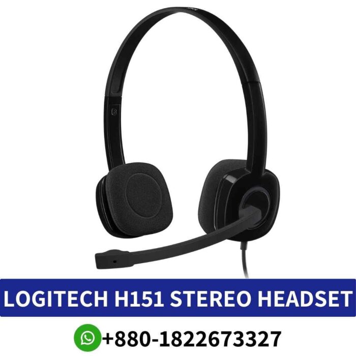 Best Logitech H151 Stereo Headset shop in Bangladesh. Wired headphones with clear sound and comfortable design for versatile use shop near me