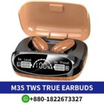 Best M35 Earbuds_ Bluetooth 5.2, IPX6 waterproof rating, extended battery life, and quick charging. M35 TWS True Wireless Earbuds Shop in Bd