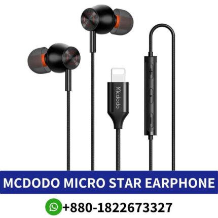 Best MCDODO Lightning Earphones Shop in Bangladesh, Fast charging, durable, and compact design for superior audio performance shop near me