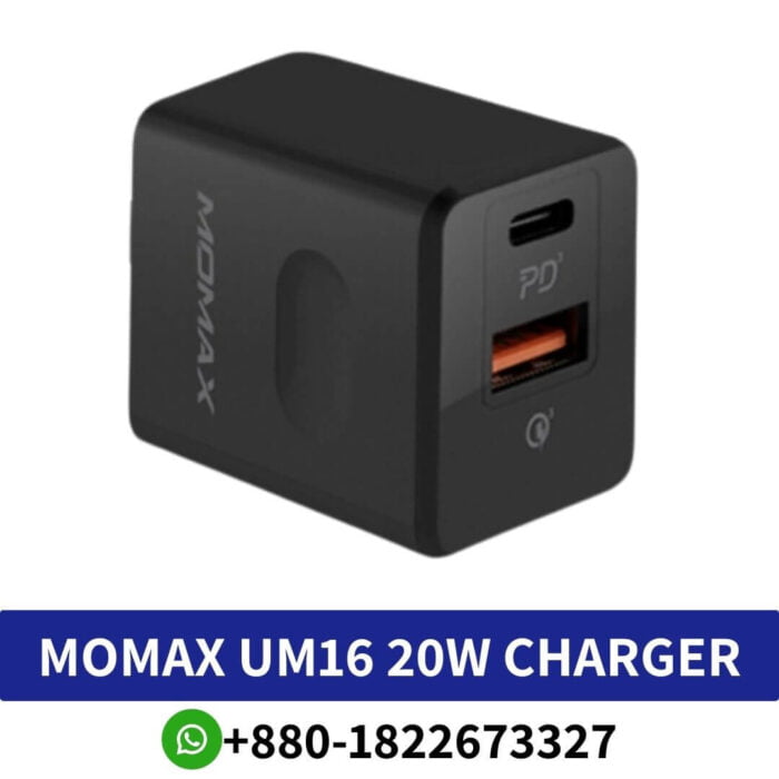 Best MOMAX UM16 20W PD +QC 3.0 Dual Port Charger