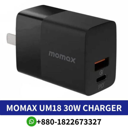 Best MOMAX UM18 ONEPLUG 30W PD Dual Output Fast Charger