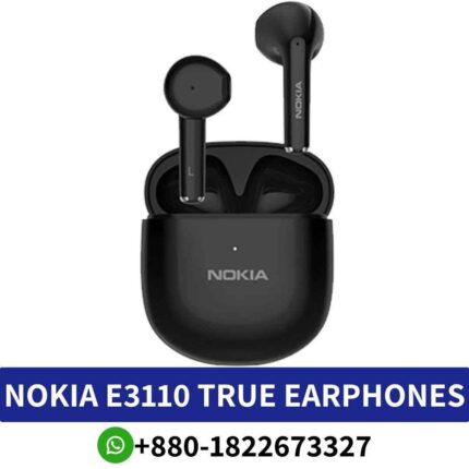Best Nokia E3110_ Stylish wireless earbuds with Bluetooth 5.1, versatile color options, and compact design shop near me. e3110-earphones shop in-bd