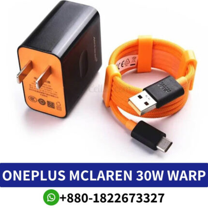 Best ONEPLUS McLaren 30W Warp Charge Adapter with Cable