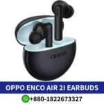 Best OPPO Enco Air 2i True wireless earbuds providing immersive sound comfortable fit for all-day wear shop near me. Enco AIR 2I earbuds Price in Bd