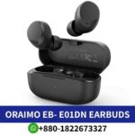 Best ORAIMO E01DN_ 24-hour playtime, IPX5 waterproof, 2-mic ENC technology, and a secure fit design. EB-E01DN-rock-true-earbuds shop in bd