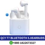Best QCY T7 Bluetooth 5.1 TRUE Wireless-Earbuds shop in Bangladesh, IPX4 waterproof, 18-hour battery life with charging case shop near me