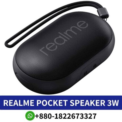 Best REALME 3w speaker Dynamic sound, 3W driver, Bluetooth 5.0, stereo pairing, Link app compatibility. Pocket Bluetooth Speaker shop near me
