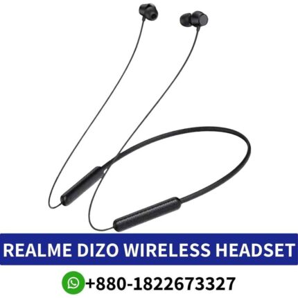 Best REALME DIZO Wireless Bluetooth Headset shop in Bangladesh, Battery Life_ Long-lasting, Audio Quality_ Clear and immersive shop near me