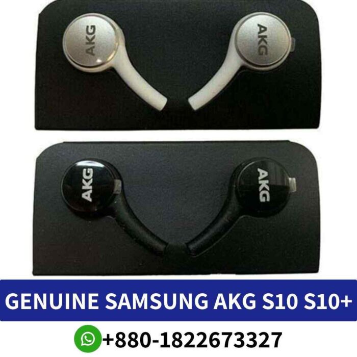 Best SAMSUNG AKG Earphones_ Fabric cable, 3-button control, microphone, three ear tip sizes included. AKG-S10-Earphones-With-Mic Shop in Bd