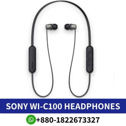 Best SONY WI-C100_ Wireless, Reliable, Comfortable, Immersive Sound, Ideal for Everyday Use.SONY-WI-C100-In-Ear-Headphones-Shop in Bd