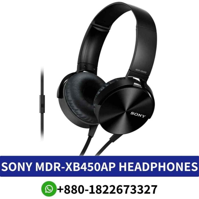 Best Sony Mdr-Xb450Ap_ Enhanced Bass, Clear Highs, Hands-Free Calls With In-Line Mic. -Xb450Ap Headphoness Hop Near Me, Xb450Ap Shop In Bd