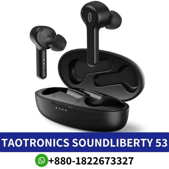 Best TAOTRONICS TT-BH053 Wireless earbuds with Bluetooth 5.0, noise cancellation, and ergonomic design for comfortable wearing shop near me