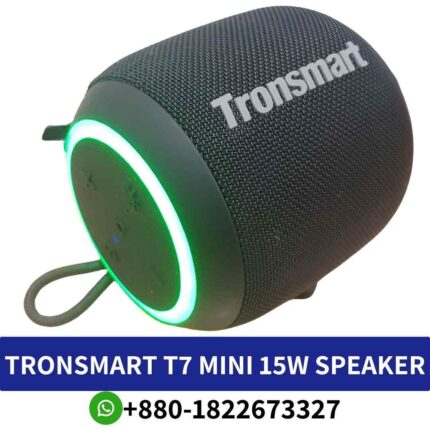 Best TRONSMART T7 Mini speaker delivers powerful sound, with Bluetooth 5.3, IPX7 waterproof rating, and 15W output. t7-mini-15w-speaker shop in bd