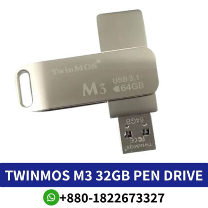 Best TWINMOS M3 32GB USB Metal Body Silver Pen Drive
