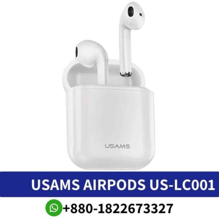 Best USAMS AirPods US-LC001_ Wireless Bluetooth earbuds for convenient, hands-free listening on the go. Us-Lc001 Wireless Bluetooth shop in Bd