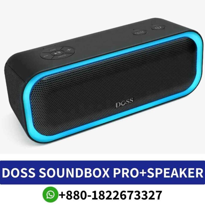 DOSS SoundBox Pro+Portable Bluetooth Speaker is true stereo wireless sound box. TWS feature, an upgraded impressive stereo sound shop in bd