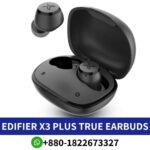 Edifier X3 Plus_ True wireless earbuds with Bluetooth 5.0, clear sound, and long battery life price in BD. X3 Plus Wireless-Earphone shop near me