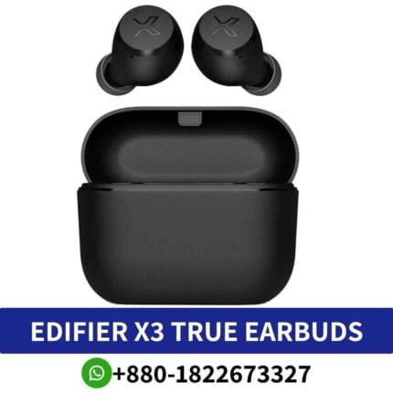 Edifier X3 True Wireless Bluetooth Dual Earbuds shop in Bangladesh boast a lightweight black plastic build with a matte finish shop near me