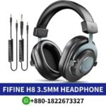 FIFINE H8 headphones 50mm-driver offer dynamic sound with active noise-cancellation and comfortable synthetic leather ear pads shop near me