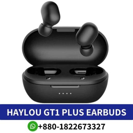 HAYLOU GT1 PLUS_ True wireless earbuds with active noise cancellation, Bluetooth 5.0, and waterproof design. GT1-plus-tws-earbuds shop in bd