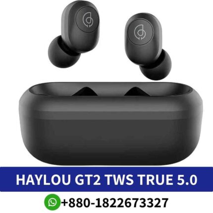 Haylou GT2 True Wireless Bluetooth 5.0 Earphones offer seamless connectivity, clear sound, comfortable wear for everyday use shop near me