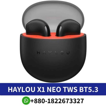 Haylou X1 Neo TWS BT5.3 Earphones shop in bangladesh, Earphones seamless wireless connectivity with Bluetooth 5.3 technology shop near me