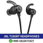JBL T280BT is a sleek pair of in-ear headphones designed for comfort convenience shop near me. jbl-t280bt-bluetooth-headphones-in-bangladesh