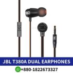 JBL T380A headphone-dynamic-drivers Price in Bd. t380a Dual dynamic in-ear headphones with rich sound, mic, and comfortable fit shop near me
