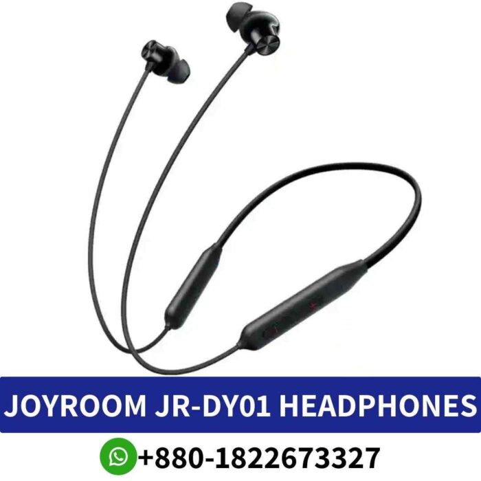 JOYROOM JR-DY01_ Magnetic neck sports headphones shop in bangladesh, Bluetooth V5.0, dual dynamic speakers, 8h playback shop near me