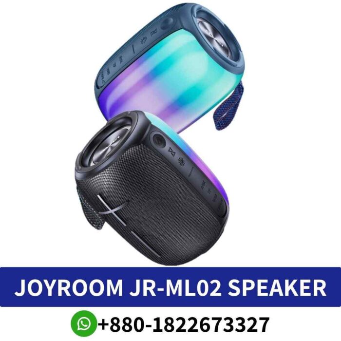 JOYROOM JR-ML02 IPX7 Waterproof speaker resists water ingress up to IPX7 standards for outdoor use. IPX7-Bluetooth-Speaker-shop in bd