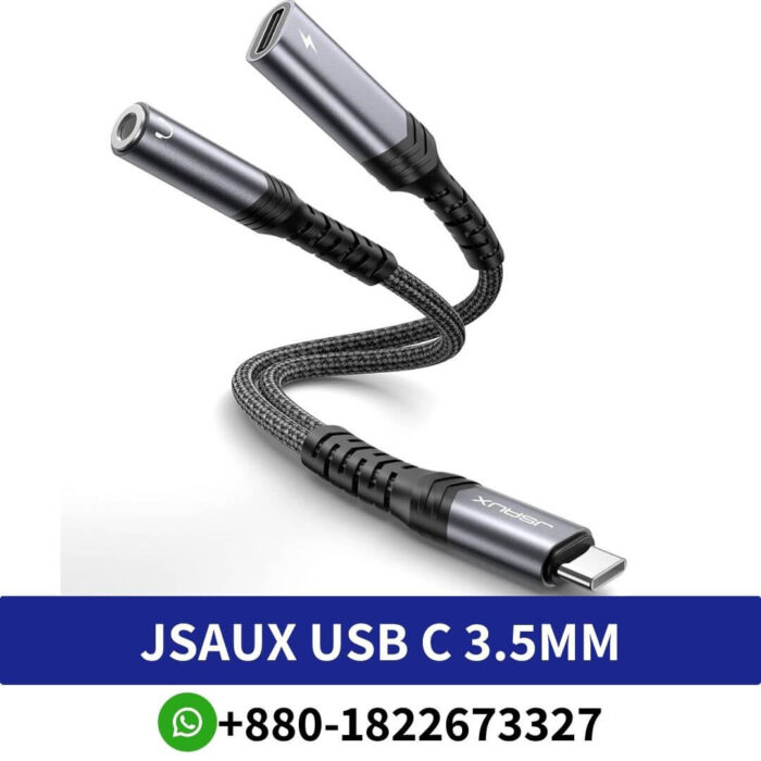 JSAUX USB C 3.5mm Headphone and Charger Adapter Price In Bangladesh, USB C to 3.5mm Headphone and Charger Adapter Price In BD, JSAUX USB C to 3.5mm Headphone and Charger Adapter,2-in-1 AUX Mic Jack , JSAUX USB C to 3.5mm Jack and Charger Adapter 2-in-1 USB C to Aux Audio Jack Adapter JSAUX USB C to 3.5mm Headphone and Charger , JSAUX USB Type C to 3.5mm Female Headphone Jack ,