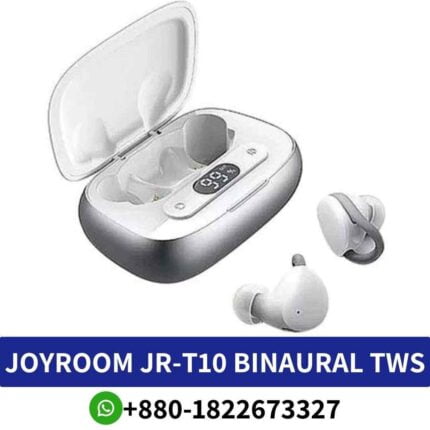 Joyroom JR-T10 True wireless earbuds shop in bangladesh, long-lasting battery, clear sound, and comfortable fit for all activities shop near me