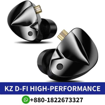 KZ D-FI_Customizable tuning, dynamic driver, sound-isolating tips, and silver-plated cable enhance audio performance._D-FI-high shop in bd
