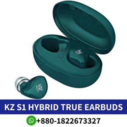 KZ S1_ Hybrid earphones with Bluetooth v5.0, game mode support, and excellent sound quality. S1-Hybrid-True-Wireless-Earbuds Shop in Bd