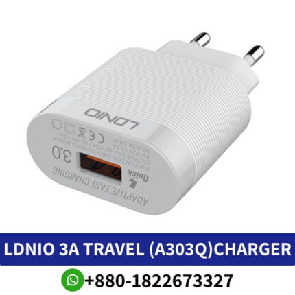 LDNIO 3A Travel Charger with Type-C Cable EU (A303Q)