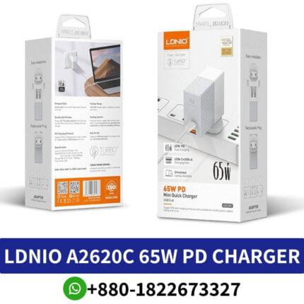 LDNIO A2620C 65W PD Mini Quick Charger