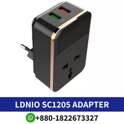 LDNIO SC1205 2 IN 1 Quick Charge 3.0 Travel Adapter