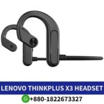 LENOVO THINKPLUS X3 Air_ BT5.0, secure fit, 6-9hr music, quick charge, IPX5, lightweight. X3-air-conduction-bluetooth-headset shop in bd